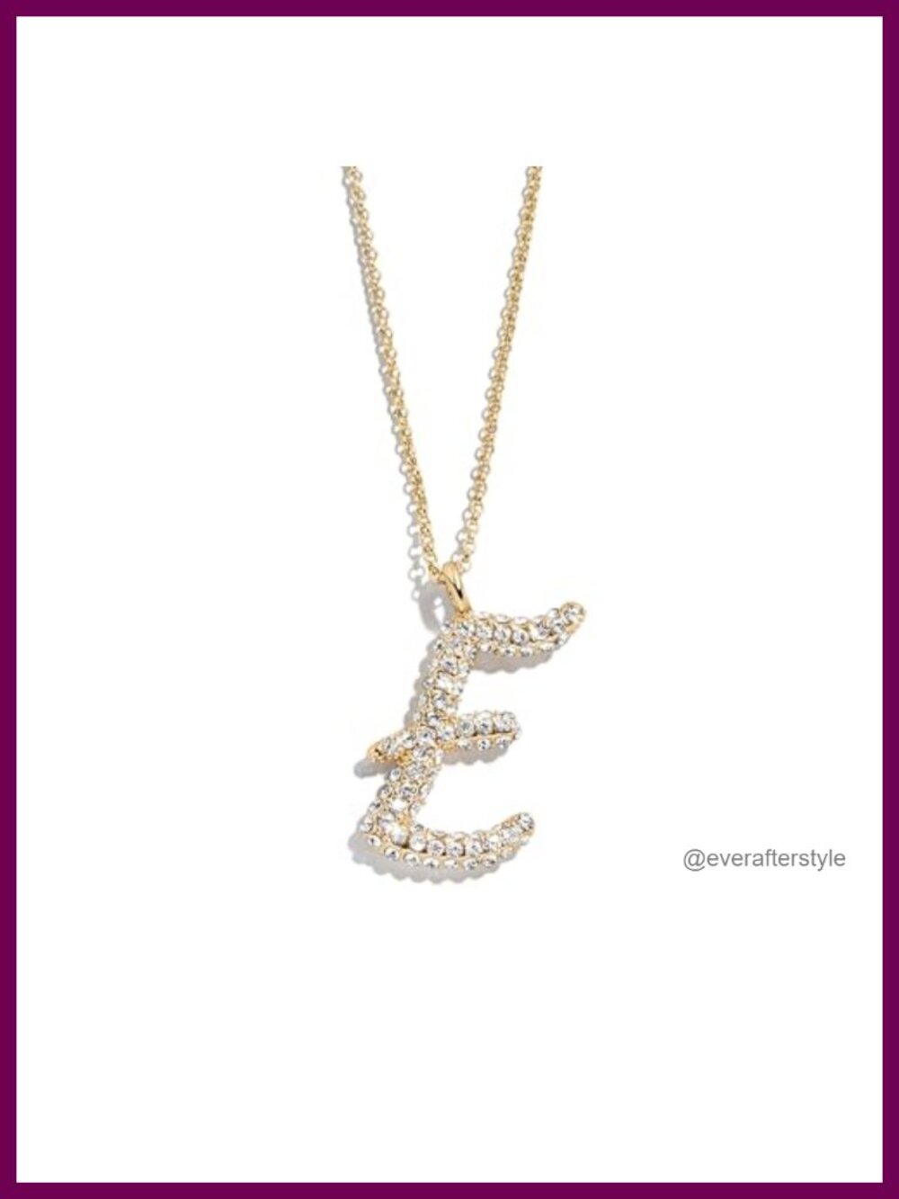 Gold-Plated Initial Pendant Necklace with Cubic Zirconia
